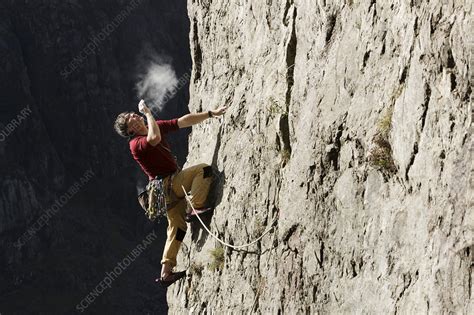 Male Rock Climber Scaling Rock Face Stock Image F0275489 Science