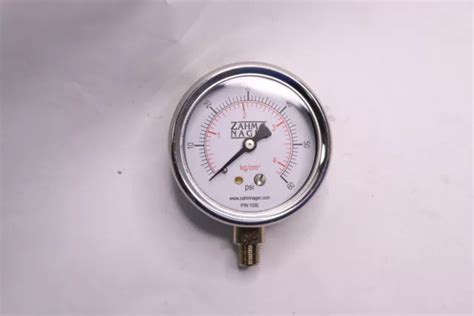 Zahm And Nagel Pressure Gauge Dual Scale 0 60 Psi 0 42 Kgcm2 1030 18