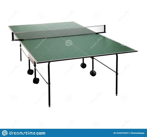Green Ping Pong Table Isolated On White Stock Image Image Of Color