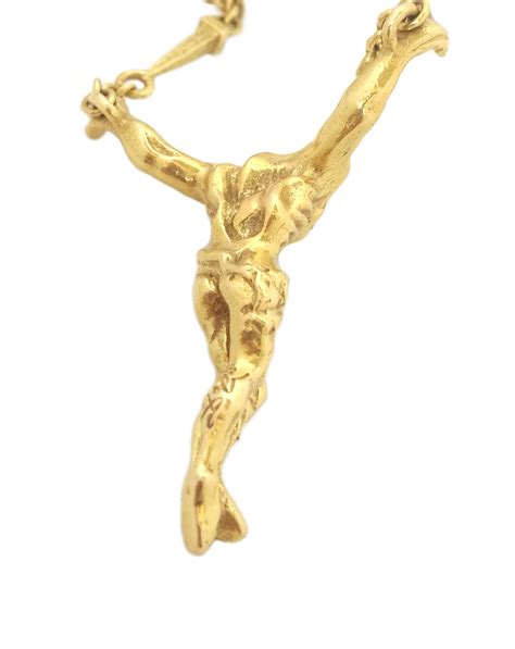 Salvador Dali 18k Gold Christ Of St John Of The Cross Crucifixion Pend