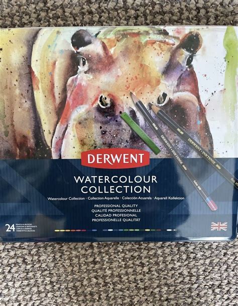 Derwent Watercolour Collection High Quality Artists Pencils Tin For