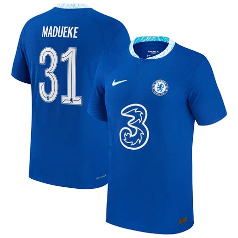 Premier League Chelsea Home Cup Authentic Jersey Shirt 2022 23 Player Noni Madueke 31 Printing