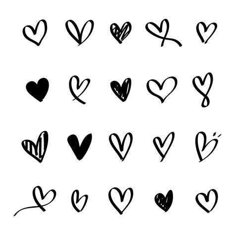 Collection Of Illustrated Heart Icons Download Free Vectors Clipart