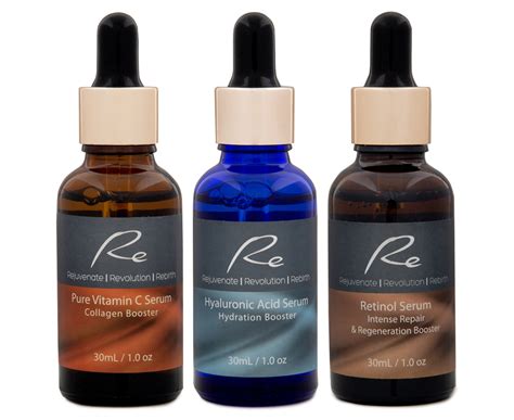 Re Pure Vitamin C Hyaluronic Acid And Retinol Booster Serum Trio Catch