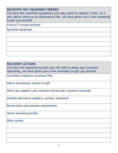 Business Continuity Plan Template In Word And Pdf Formats Page 5 Of 8