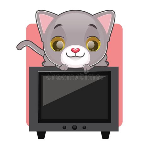 Cute Television Stock Vector Illustration Of Portable 6687321