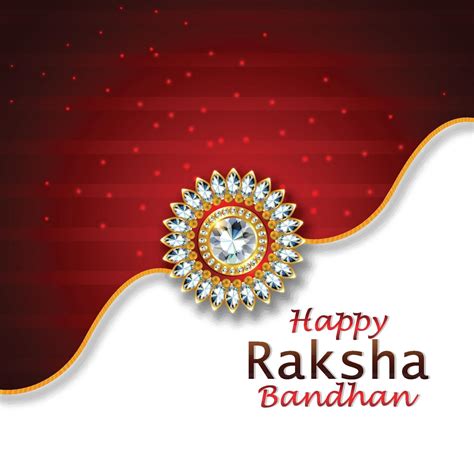 Rakhi Card Design For Happy Raksha Bandhan Celebration 2215129 Vector