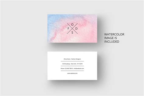 Watercolor Business Card Template Creative Photoshop Templates