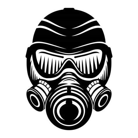 gas mask tattoo silhouette illustrations royalty free vector graphics and clip art istock