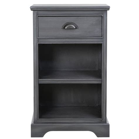Hartleys 2 drawer bedside cabinet. UT013 Utah Grey Bedside Cabinet