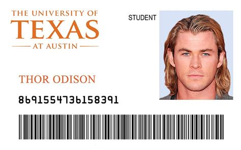 The University Of Texas Ut Austin Student Id Idviking Best