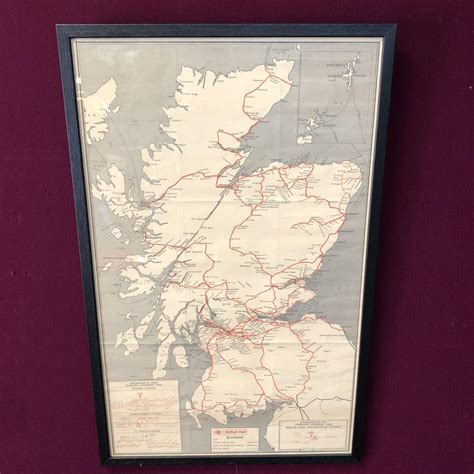 British Rails Scottish Region Map 1965 Paintings And Prints