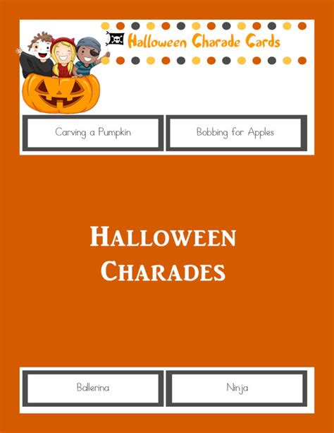 Halloween Charades Printable Halloween Game The Joys Of Boys