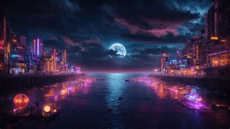 A Glimpse Of Moon City Wallpaperhd Artist Wallpapers4k Wallpapers