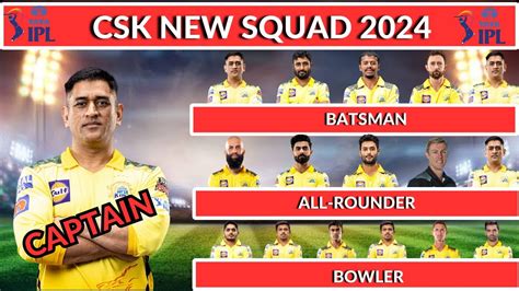 Ipl Chennai Super Kings Full Squad Csk Full Squad Csk