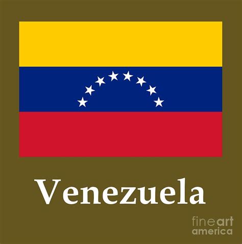 Venezuela Flag And Name Digital Art By Frederick Holiday