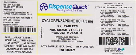 Cyclobenzaprine Hydrochloride Tablets Usp Rx Only