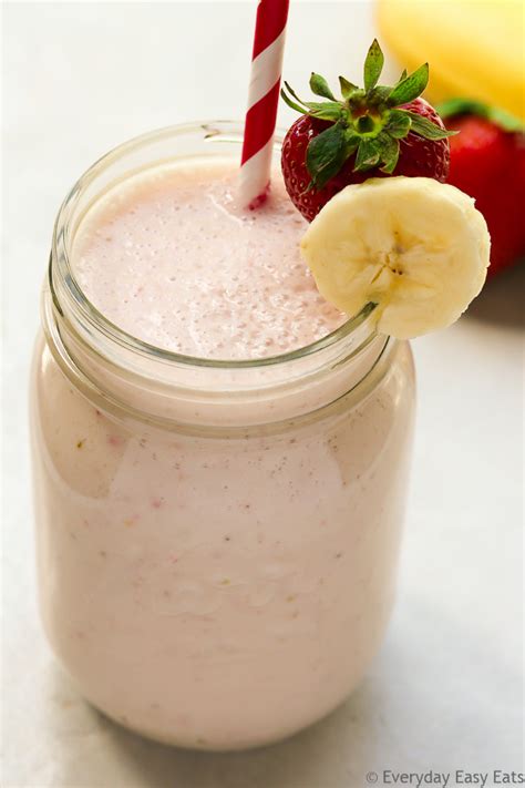 Healthy Strawberry Banana Smoothie Recipe With Yogurt Everyday