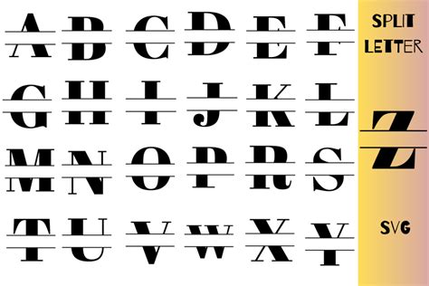 17 Split Monogram Alphabet Svg Free How To Svg