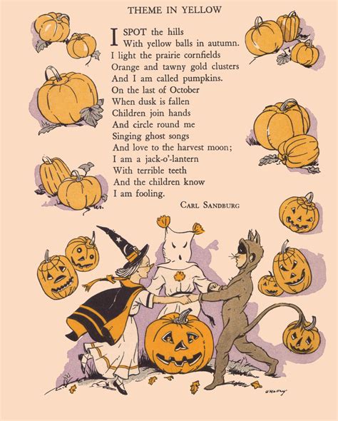 Halloween Vintage Printed Poem Halloween Ideas Pinterest
