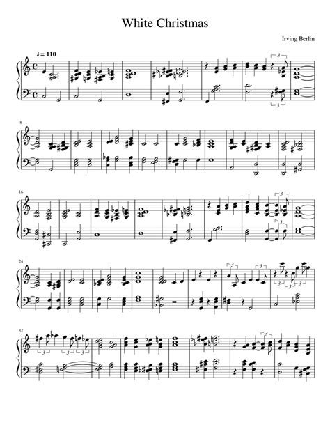 White Christmas Sheet Music For Piano Download Free In Pdf Or Midi