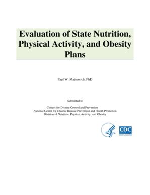 Fillable Online Cdc Evaluation Of State Nutrition Physical Activity