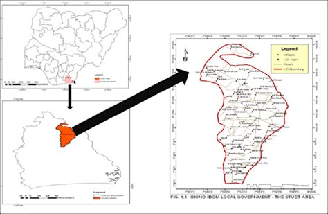 The Study Area Inserted In Nigeria And Akwa Ibom Ibiono Ibom Local