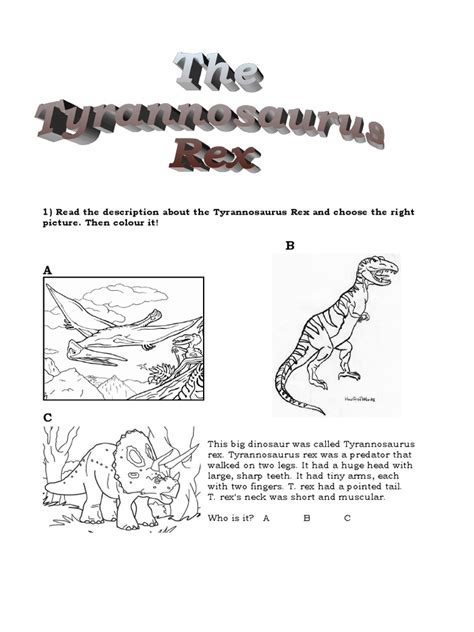dinosaurs reading comprehension exercises 3770 pdf