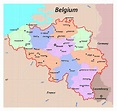 Mapa administrativo detallado de Bélgica con las principales ciudades y ...