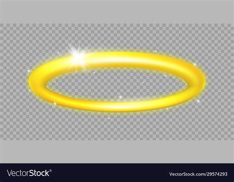 Golden Halo Angel Ring Angelic Nimbus Royalty Free Vector