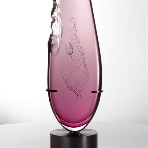 Clovis In Amethyst A Unique Tall Abstract Glass Sculpture By James Devereux For Sale At 1stdibs