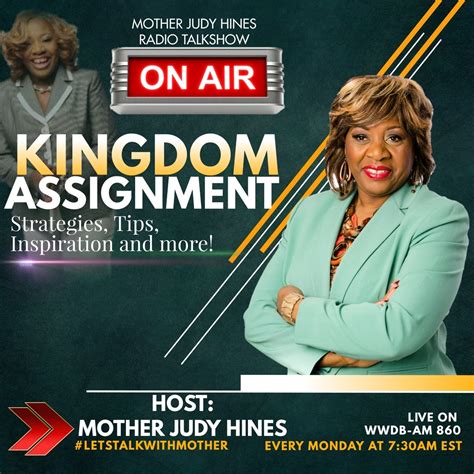 11 08 21 Kingdom Assignment With Mother Judy Hines Voice Of Prophecy With Pastor Terrance Ellison