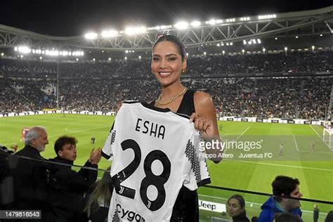 Actress And Model Esha Gupta Poses With A Juventus Jersey Prior To News Photo Getty Images