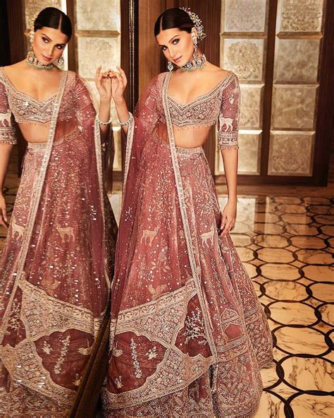Tara Sutaria Gives Us Bridal Fashion Goals In Embellished Pink Lehenga Visual Bride