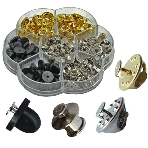 Pairs Styles Locking Pin Backs Butterfly Clutch Tie Tacks Pin Back Replacement Kit With