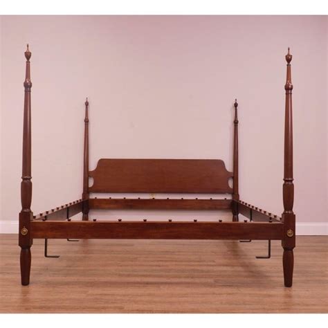 Kittinger Colonial Williamsburg Mahogany Queen Size Poster Bed Chairish