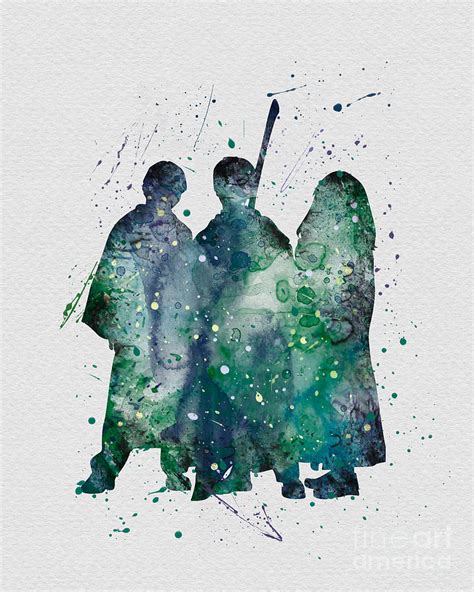 Harry Ronald And Hermione Watercolor Digital Art By Vivid Editions