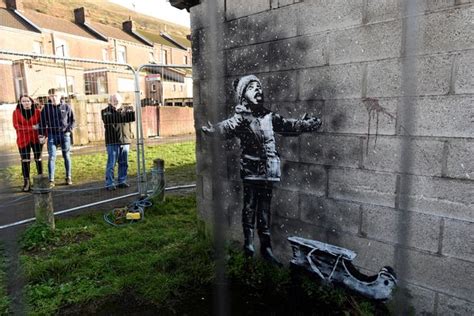Banksy Mural Painted On Garage Wall In Port Talbot Sold For Six Figure