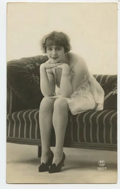 1920s French Risque Nude Super Cute Classic Lingerie Flapper Photo Postcard 22 00 Picclick