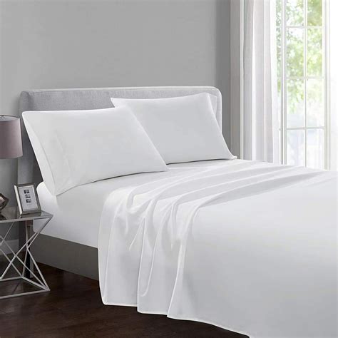 Luxury 100 Egyptian Cotton White Flat Sheet Bed Sheets Single Double