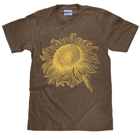 Sunflower Tee Shirt Women S Sunflower T Shirt Item Etsy