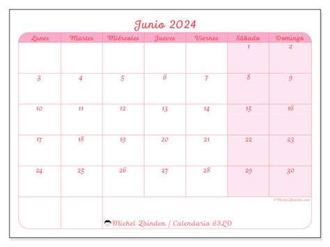 Calendario Junio 2024 Delicadeza Ld Michel Zbinden Pr