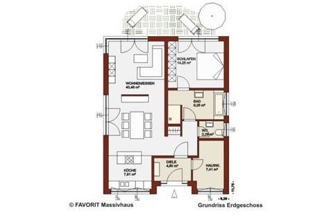 Bestellen sie das favorit massivhaus baubuch mit über 100 haustypen auf. Favorit Massivhaus | Floor plans, Bungalow, Building