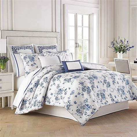 Blue comforter sets, that is the comforter sets in hues, tints, and prints of blue are popular and trending products in the bedding market. Wedgwood® China Blue Floral Comforter Set | Bed Bath & Beyond