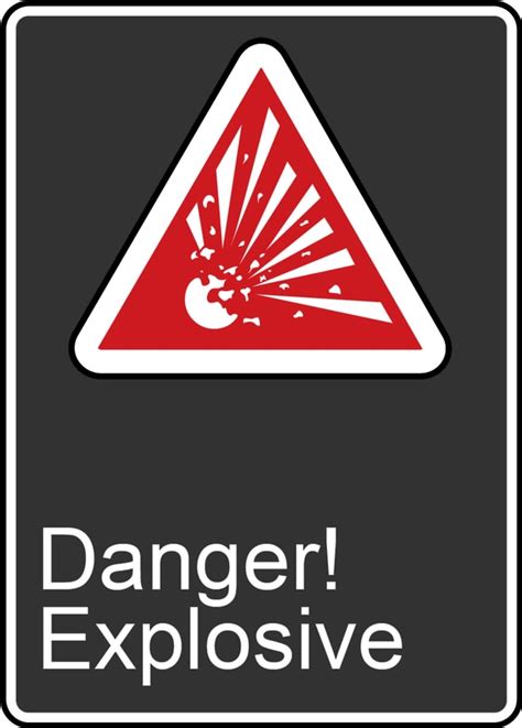Danger Explosive Safety Sign Mcsa145