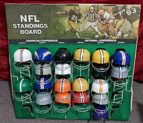 1977 Nfl Standings Board Mini Helmets Vintage Very Rare 20 Different