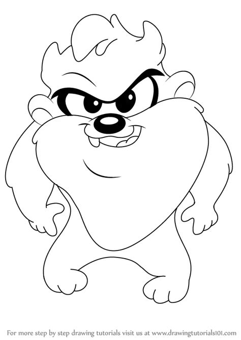 Learn How To Draw Baby Taz From Baby Looney Tunes Baby Looney Tunes