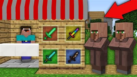 Minecraft Noob Vs Pro Noob Opened Super Sword Shop In Village