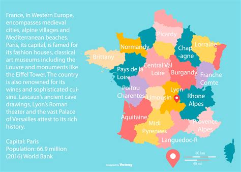 Colorful France Maps With Regoins 165247 Vector Art At Vecteezy