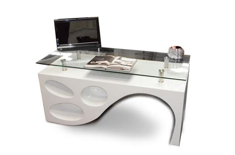 Various locks, both mechanical and digital, can be installed on them for additional security. Contemporary White Office Desk